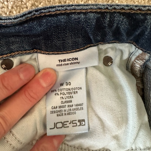 Joe’s “The Icon” Mid-Rise Skinny Jeans Dark Wash - Picture 7 of 7